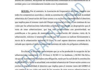 Escrito de GoroEco presentado en el Ayuntamiento de Telde/TA.